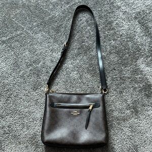 Coach Dark Brown and Black Crossbody Bag
